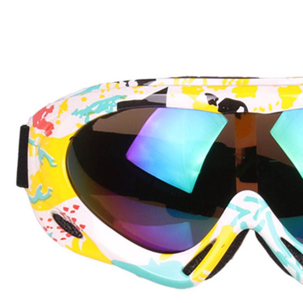 Ski  Skiing Snowboard  Windproof Glasses Yellow White
