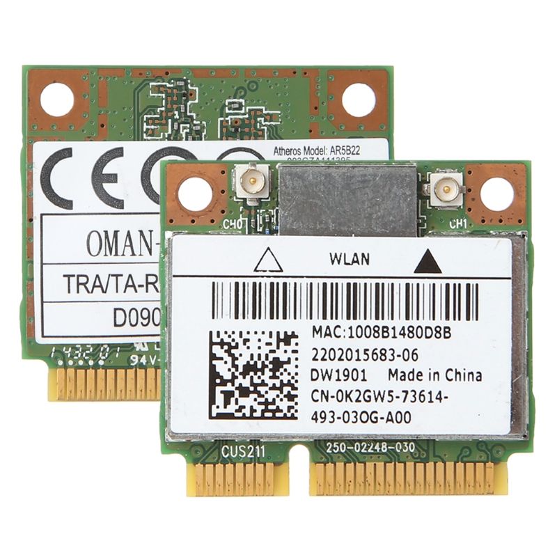 For DELL DW1901 AR5B22 Wireless Dual Band Half Mini PCI-E