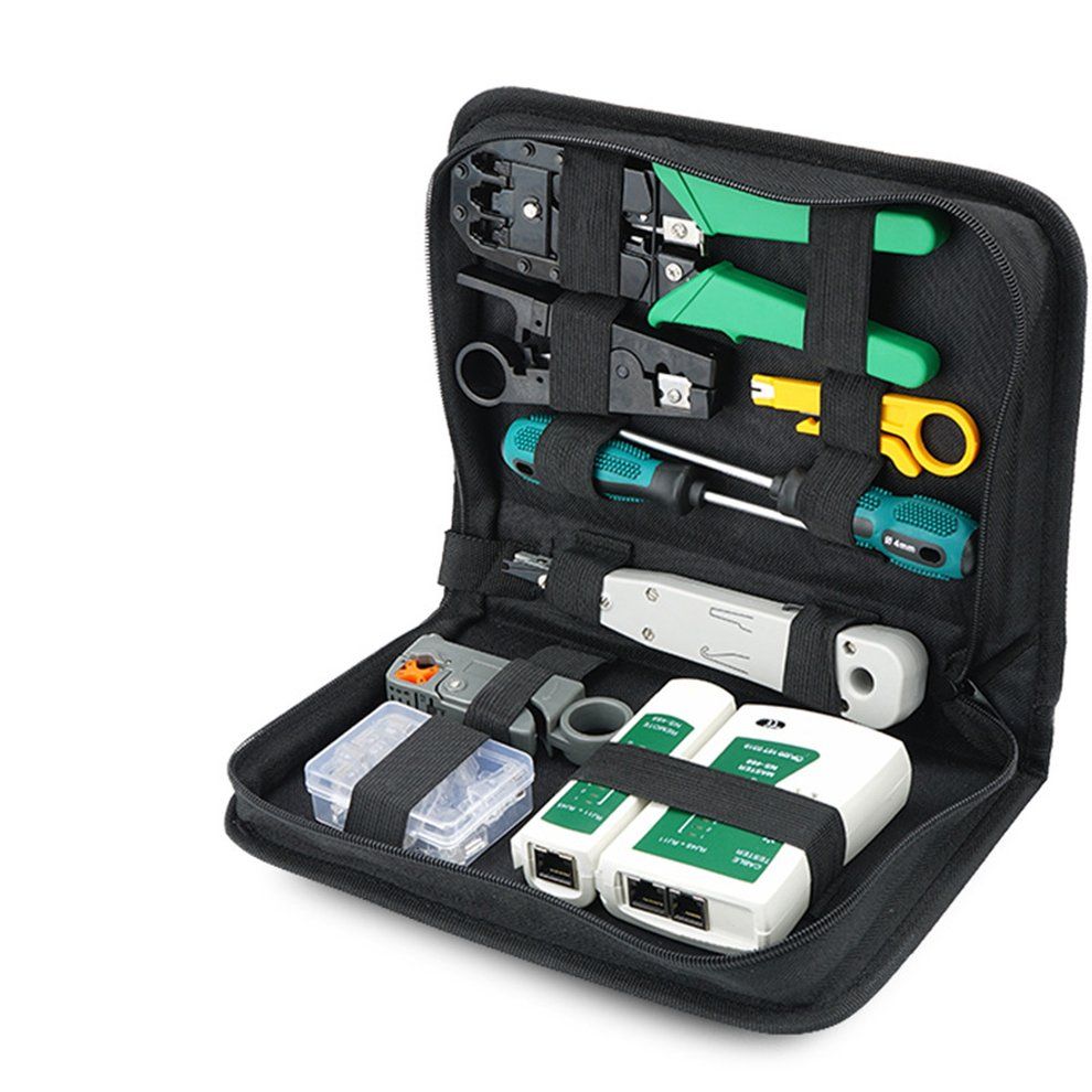 Home Network Crystal Head Wiring Three-Purpose Cable C Tester Tool Kit