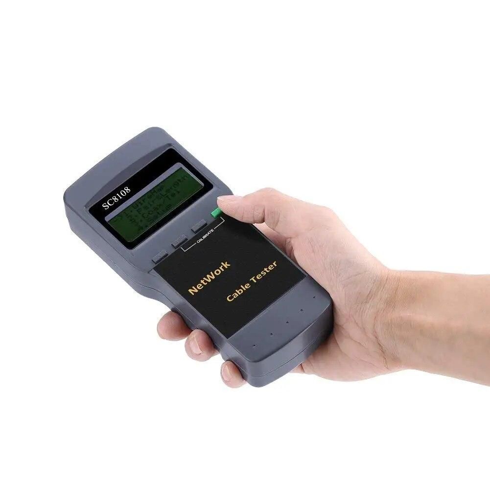 Portable Network LAN Length Cable Tester Meter Digital Network LAN Phone Cable Tester & Meter With LCD Display 5E 6E CAT5 RJ45