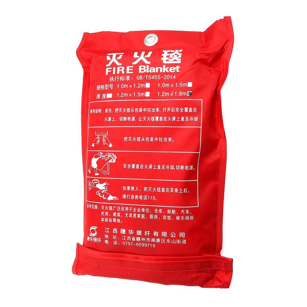 Welding Blanket - 4' X 6' Flame Retardant Fiberglass Safety Shield Grommets