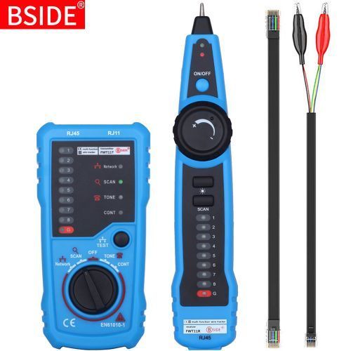 BSIDE FWT11 High Quality RJ11 RJ45 Cat5 Cat6 Telephone Wire Tracker Tracer Toner Ethernet LAN Network Cable Tester Line Finder