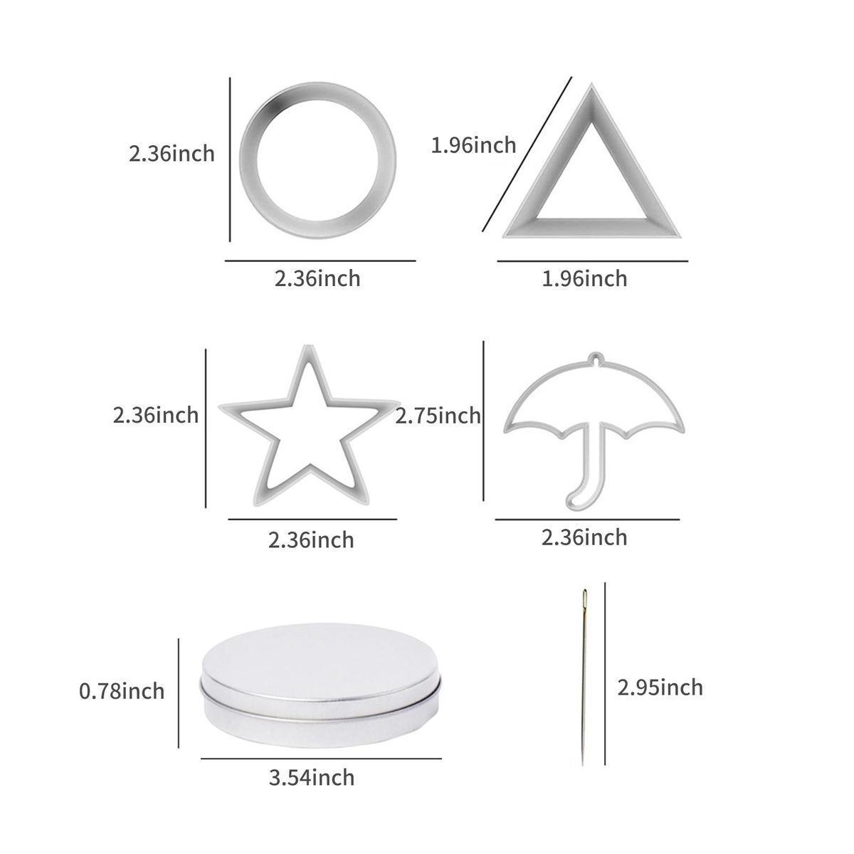 Biscuits Cutters with Storage Can Needle Cookies/Sandwich Cutters Candy/Chocolate Mold Gaming/Handmade Accessories, 12Pcs/Set