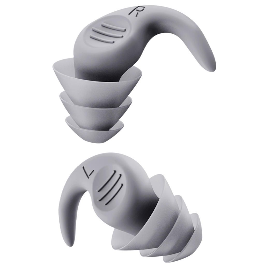 Noise Reduction Ear Plugs Silicone Sound Blocking For Sleep Grey
