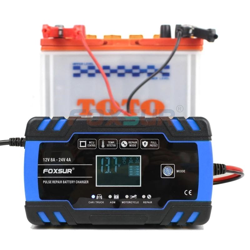 12V 24V Smart Car Battery Charger 60AH 100AH 120AH 150Ah Battery Charger Motorclcle Battery Charger