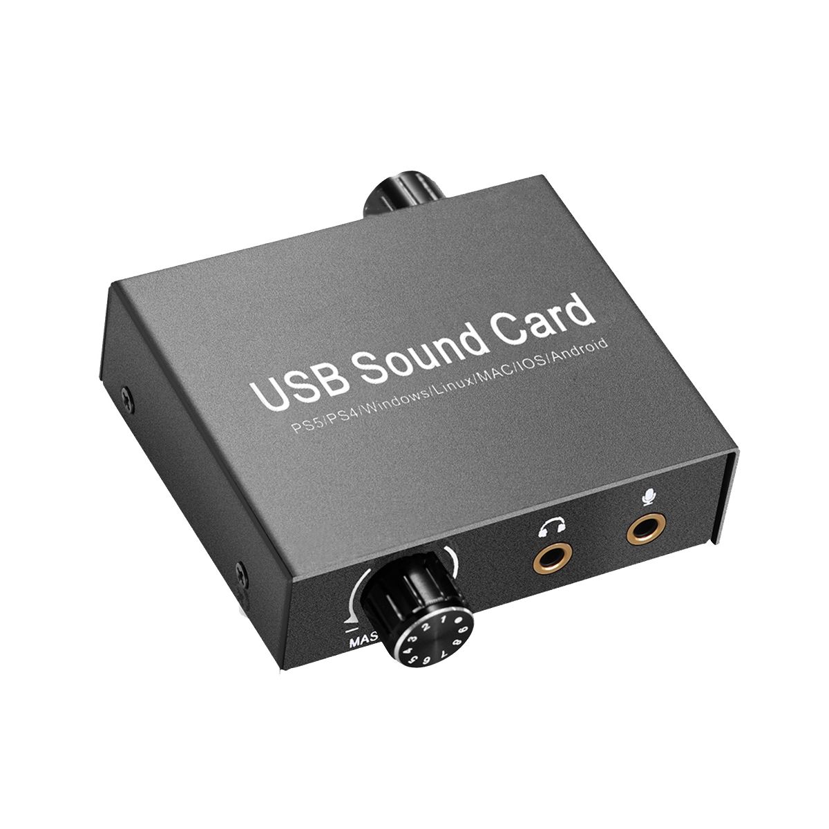USB-C Sound Card Audio External 3.5mm Microphone Audio Adapter Soundcard for PS4 PC Laptop Headset USB Sound Card