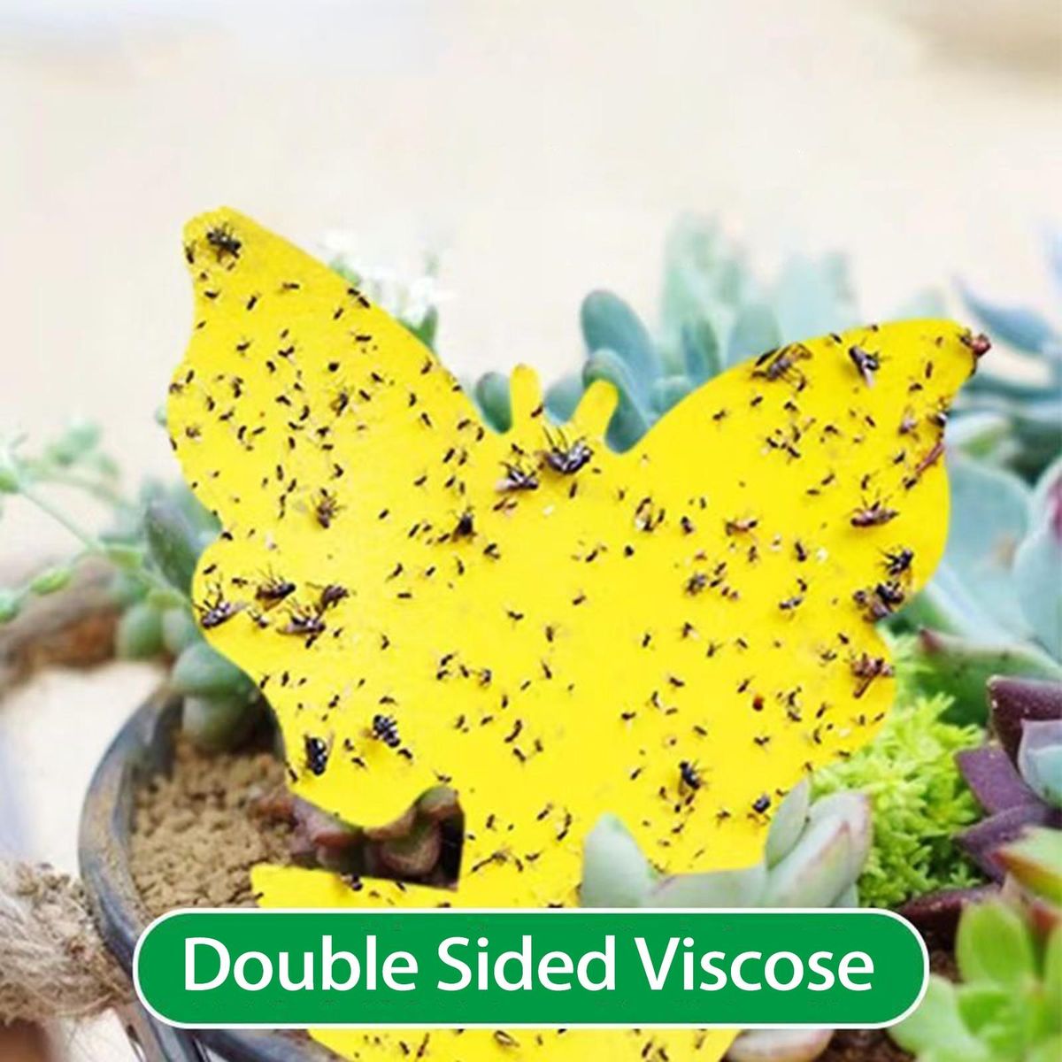 5Pcs Fly Trap Sticky Tree Shape Sticky Fly Pest Catcher Yellow