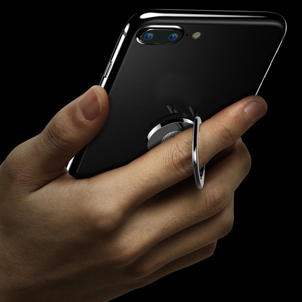 Finger Ring Holder 360 Degree Mobile Phone Smartphone Finger Stand Holder-silver