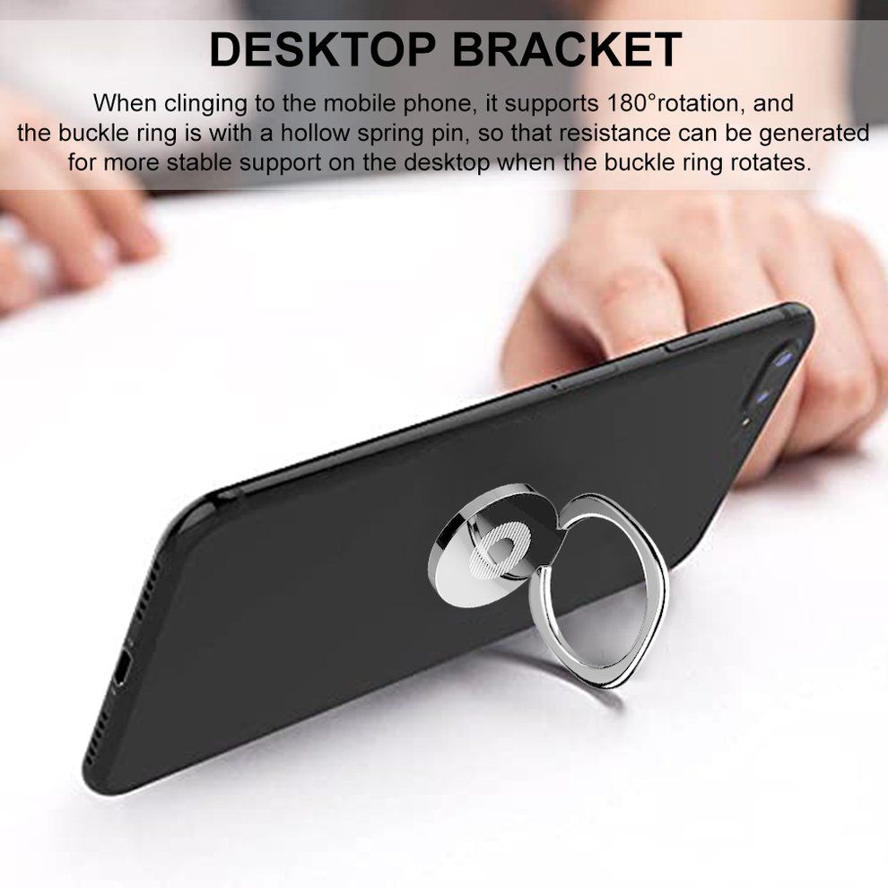 Finger Ring Holder 360 Degree Mobile Phone Smartphone Finger Stand Holder-silver