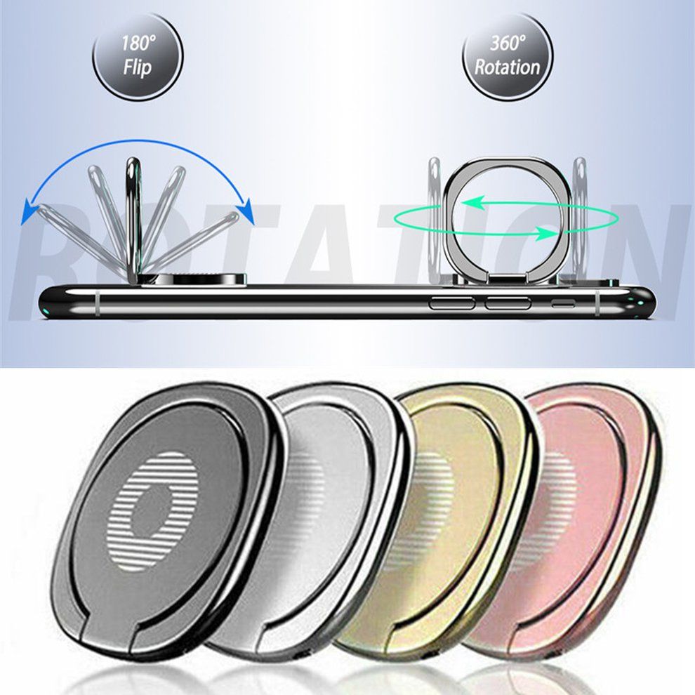 Finger Ring Holder 360 Degree Mobile Phone Smartphone Finger Stand Holder-silver