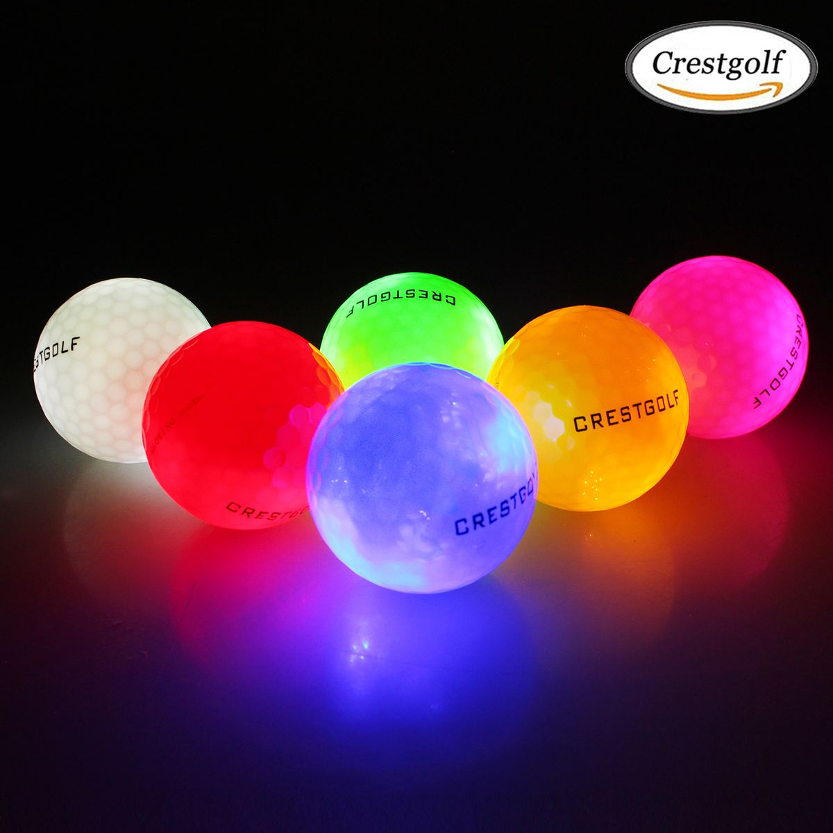 Crestgolf Waterproof Led Golf Balls 4 Pcs/pack For Night