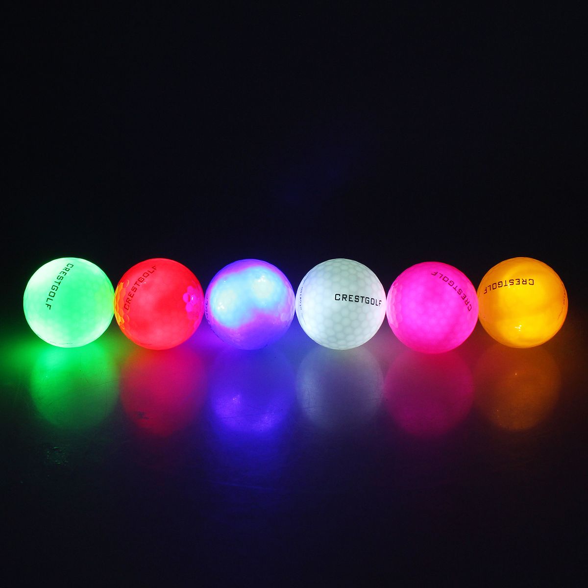 Crestgolf Waterproof Led Golf Balls 4 Pcs/pack For Night