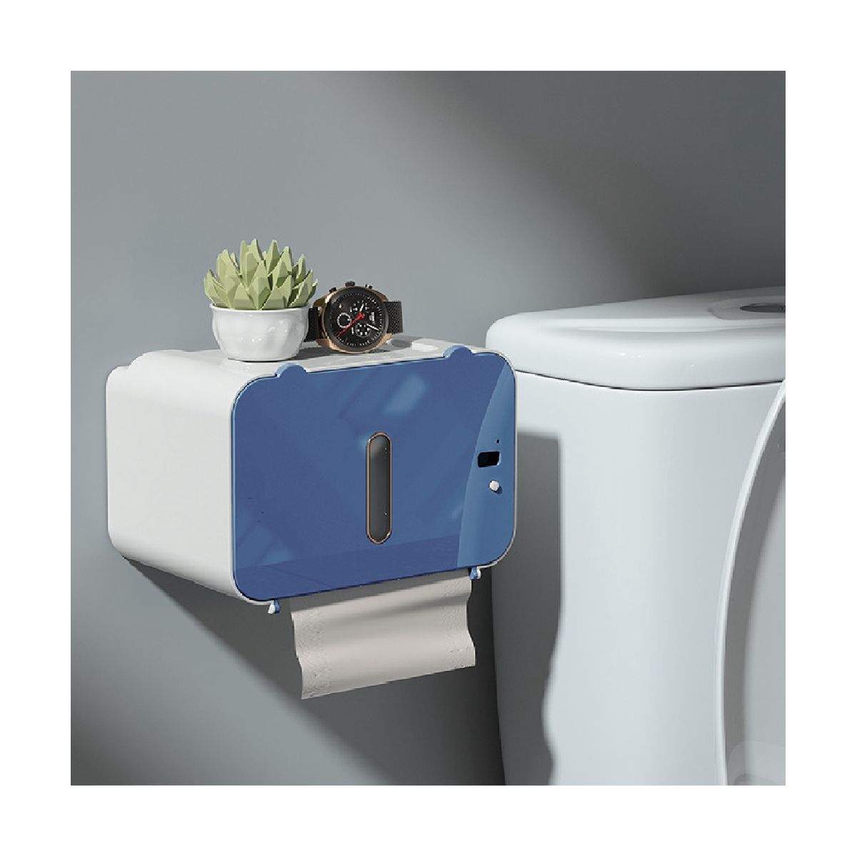 Wall Mounted Automatic Tissue Box Induction Toilet Paper Holder Tissue Case Rack Automatic Paper Towel Dispenser