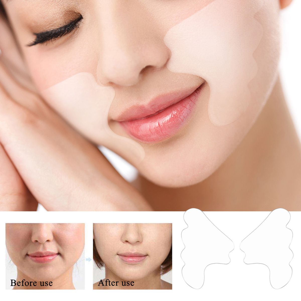 6pcs/set Reusable Silicone Wrinkle Removal Sticker Face