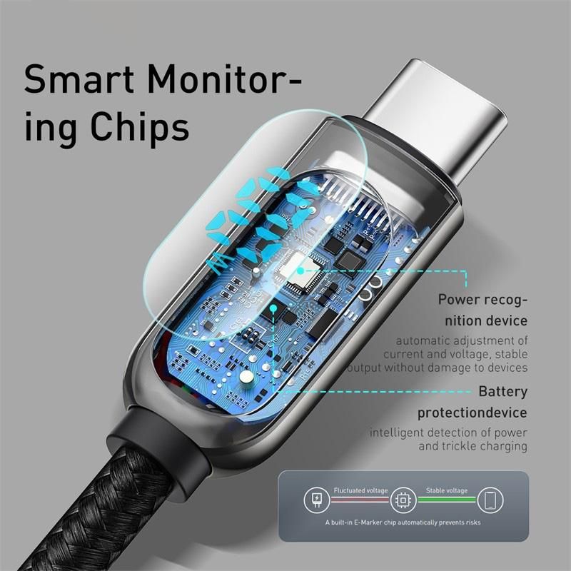 Baseus USB C Type Mobile Phone Charging Cable, Data Wire, MacBook, Xiaomi, For Samsung, PD100W