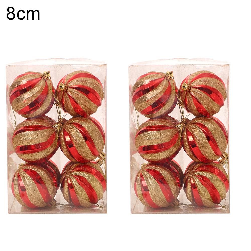 12Pcs Christmas Baubles Ball Party Wedding Tree Hanging-Red
