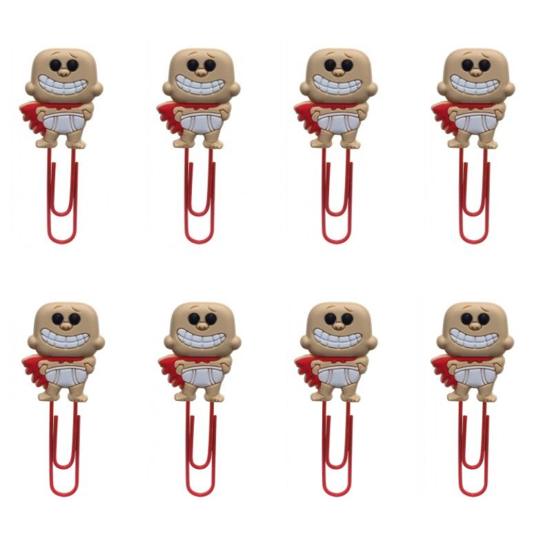 8pcs Captain Underpants Cute Bookmarks Paper Clips For For
