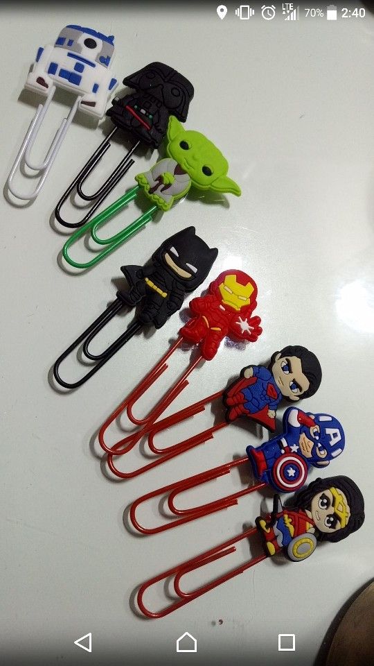 8pcs Captain Underpants Cute Bookmarks Paper Clips For For