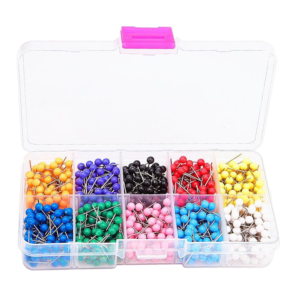 600x Map Push Pins 10 Colors Thumb Tacks Map Tacks