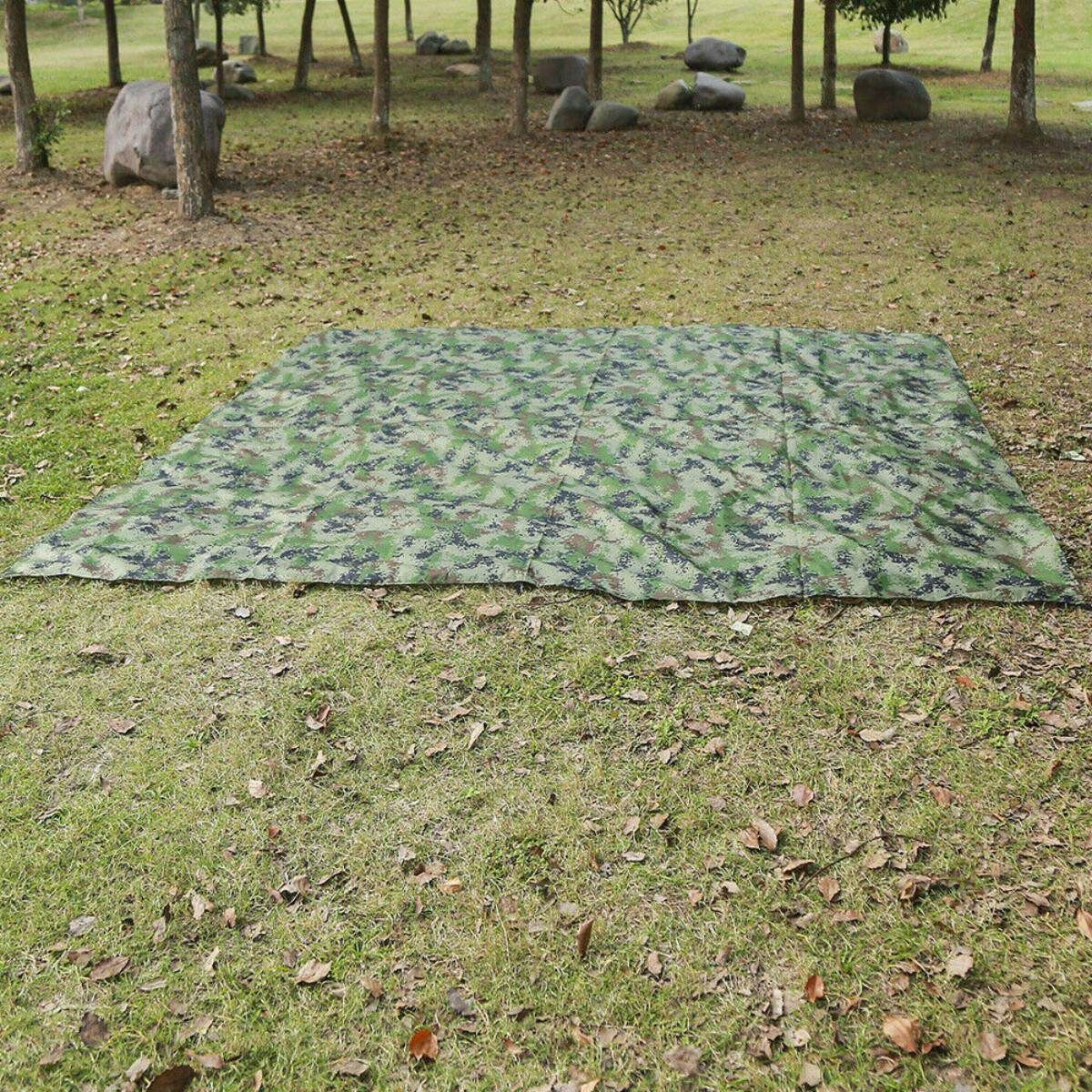 2.3M Waterproof Rain Fly Tent Canopy Hammock Outdoor Camping Tarp Sun Shelter Army Green