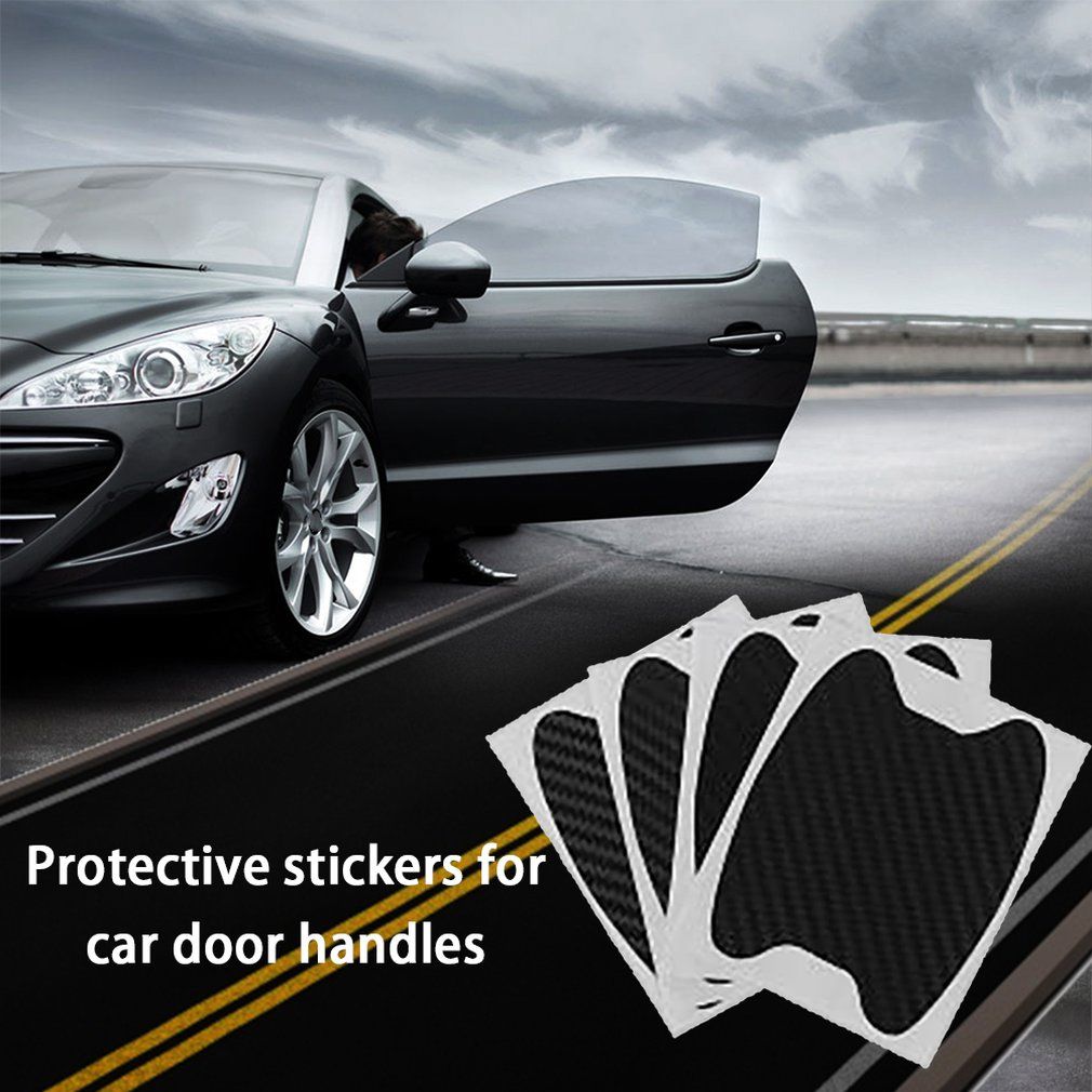 Car Door Bowl Protection Sticker Carbon Fiber Universal Door Handle Sticker