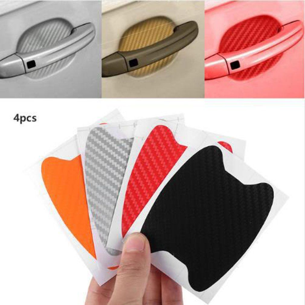 Car Door Bowl Protection Sticker Carbon Fiber Universal Door Handle Sticker