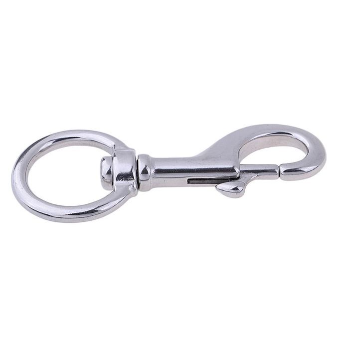 5PCs 120MM Stainless Swivel Eye Bolt Snap Hook Key Ring Leash Flag