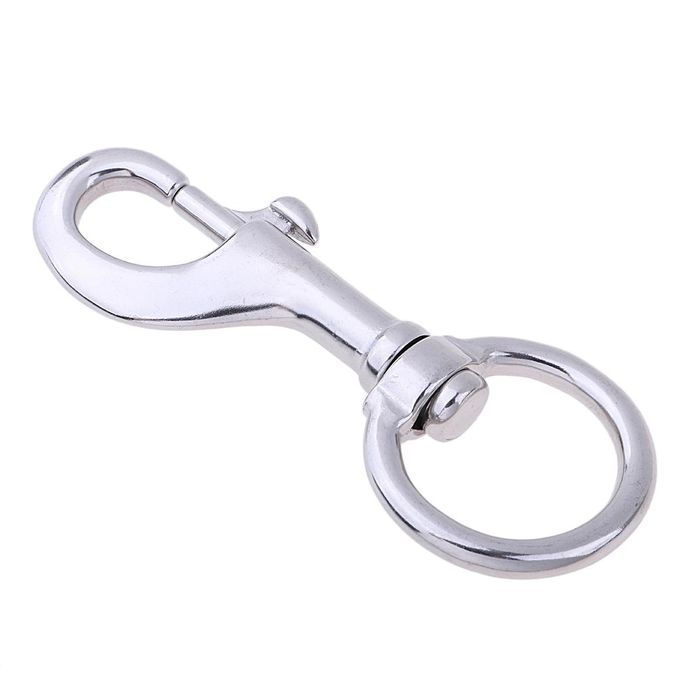 5PCs 120MM Stainless Swivel Eye Bolt Snap Hook Key Ring Leash Flag