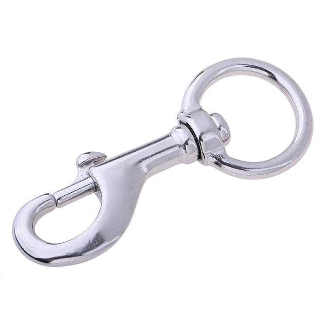 5PCs 120MM Stainless Swivel Eye Bolt Snap Hook Key Ring Leash Flag