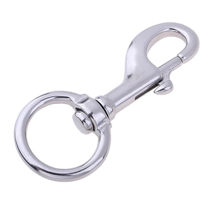 5PCs 120MM Stainless Swivel Eye Bolt Snap Hook Key Ring Leash Flag