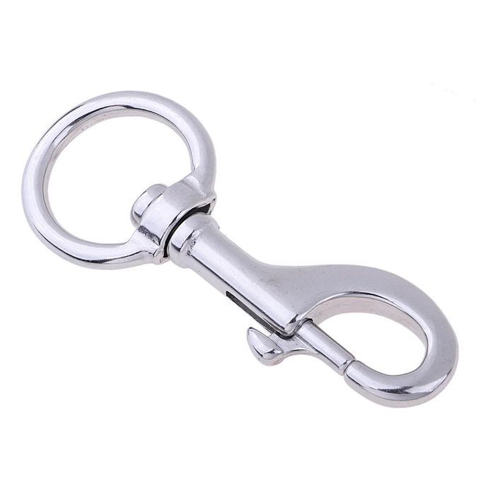 5PCs 120MM Stainless Swivel Eye Bolt Snap Hook Key Ring Leash Flag