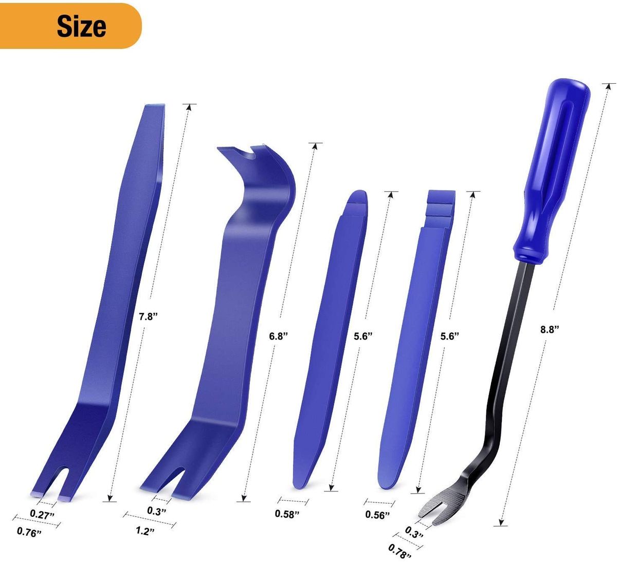 5PCS Auto/Car Panel Removal Tool Kit Car Door Clip Panel & Audio Dashboard Dismantle Kit