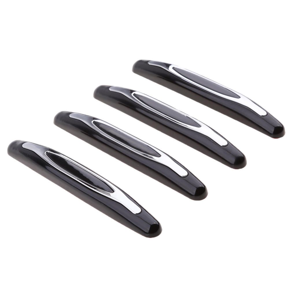 4pcs Black Car Exterior Door Edge Protector Bumper Protection Black