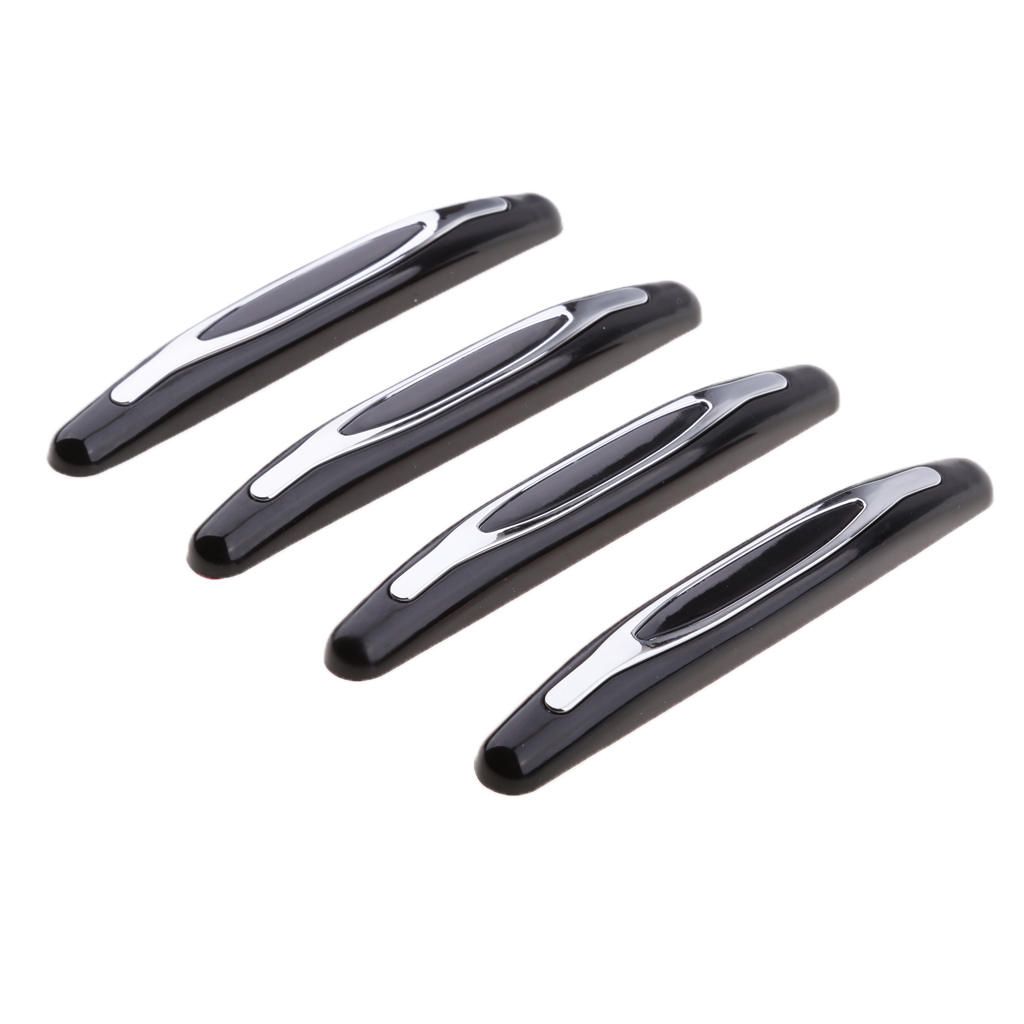 4pcs Black Car Exterior Door Edge Protector Bumper Protection Black