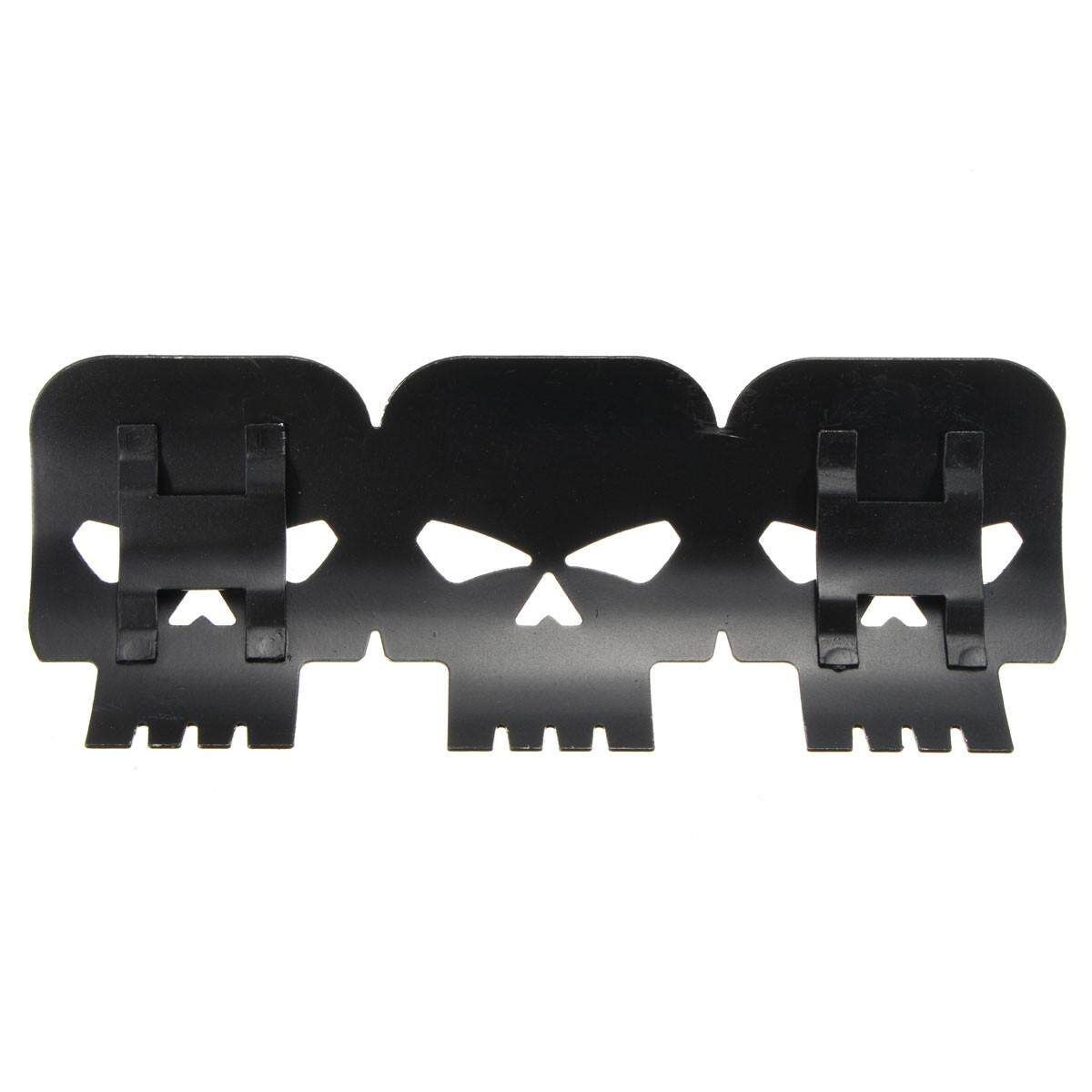 7 1/4'' New Skull Style Universal Exhaust Muffler Pipe Heat Shield Cover Black Black