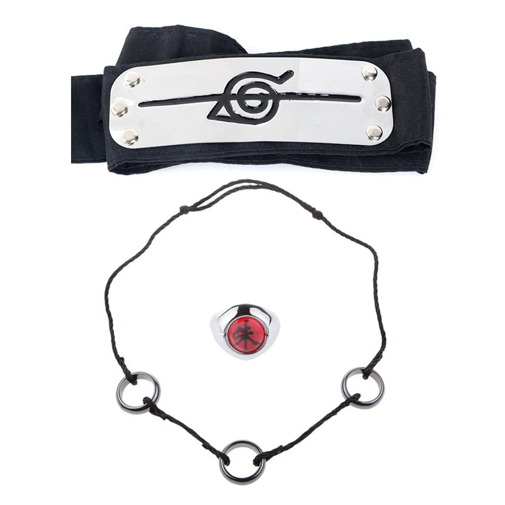Naruto Shppuden Uchiha Itachi Akatsuki Ring Forehead Band Headband