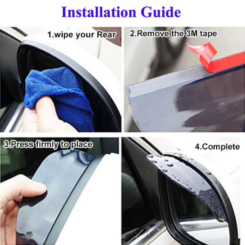 Universal Rear View Side Mirror Rain Eyebrow Snow Shield-