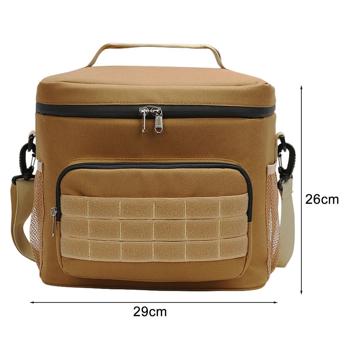Insulated Lunch Bag Camping BBQ Cooling Bag Khaki