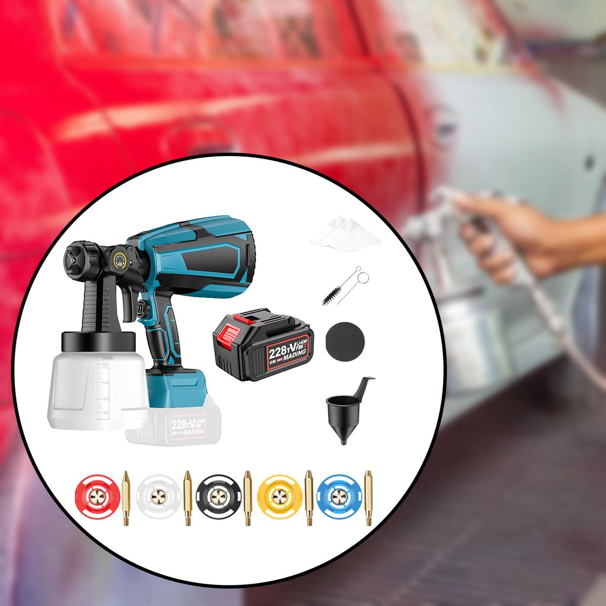Paint Sprayer Cordless 1000ml Electric Paint Sprayer Style