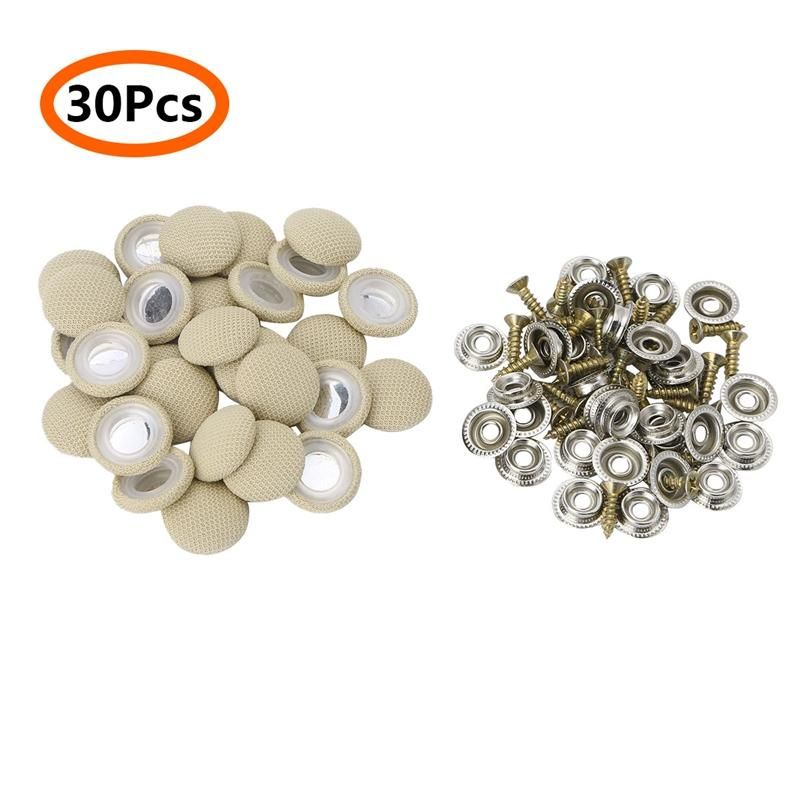 30Pcs Car Ceiling Cloth Fixing Screw Car Roof Fixed Buckle Snap Rivets Retainer Automotive Headliner Repair on Beige