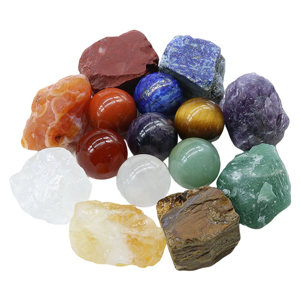 Colorful Natural Crystal Energy  Citrine Red Jasper Gems Crafts