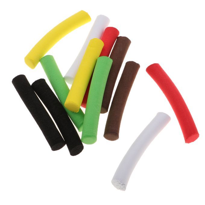 12x Carp  Foam Stick 50mm Cylinder Float DIY Zig Multicolor