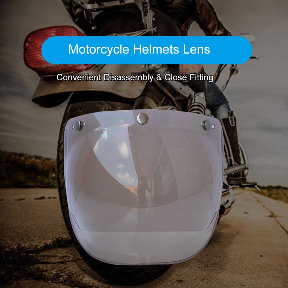 Motorcycle Anti-UV Anti-Scratch Helmets Lens Retro Bubble