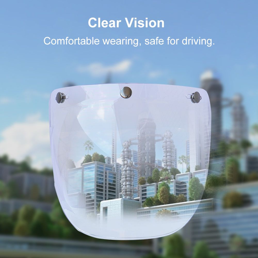 Motorcycle Anti-UV Anti-Scratch Helmets Lens Retro Bubble