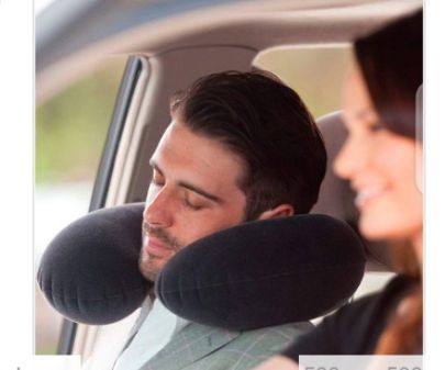 U Shape Inflatable Travel Pillow Head Rest Cushion