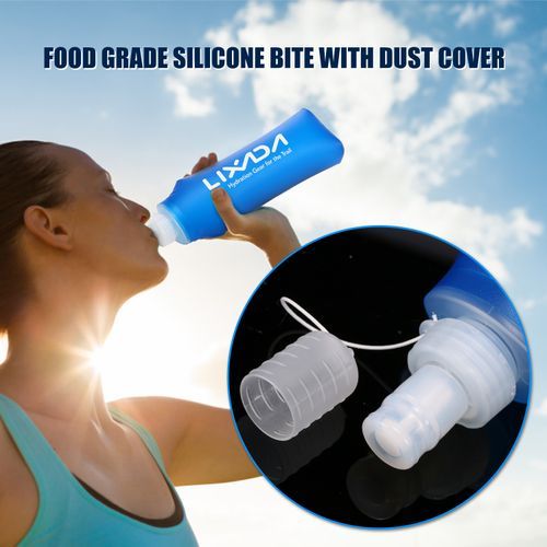 Lixada 500ml Outdoor Water Drinking Bottle Soft Folding-1 Pcs