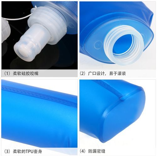 Lixada 500ml Outdoor Water Drinking Bottle Soft Folding-1 Pcs