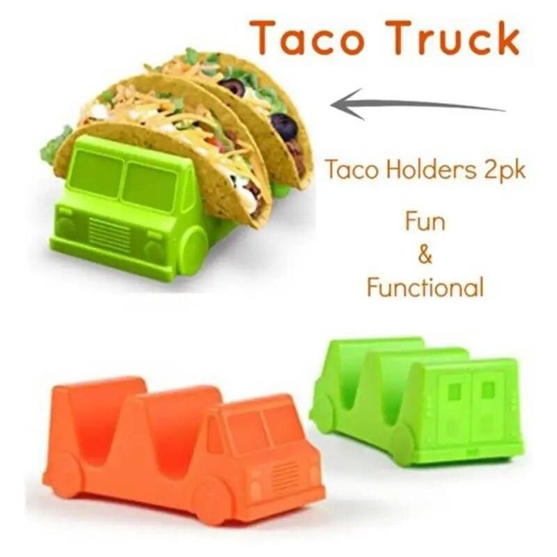 2pcs Convenient Chic Plastic Taco Holder Stand Tray Rack Oven Dishwasher Safe Restaurant Hot Grill Baking Supplies Bakeware