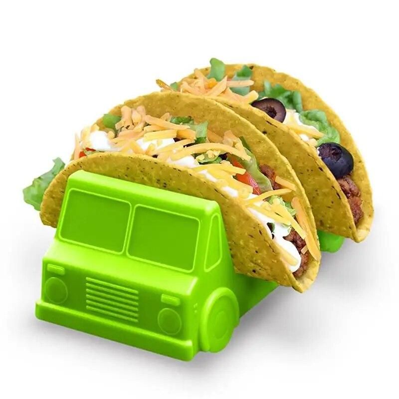 2pcs Convenient Chic Plastic Taco Holder Stand Tray Rack Oven Dishwasher Safe Restaurant Hot Grill Baking Supplies Bakeware
