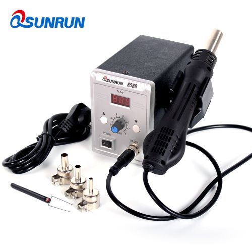 Qsunrun 700W Hot Air Gun 858D ESD Soldering Station LED
